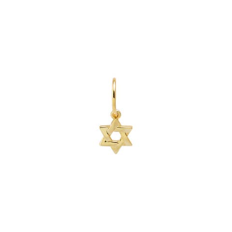 Mini Solid Star Of David Necklace Charm