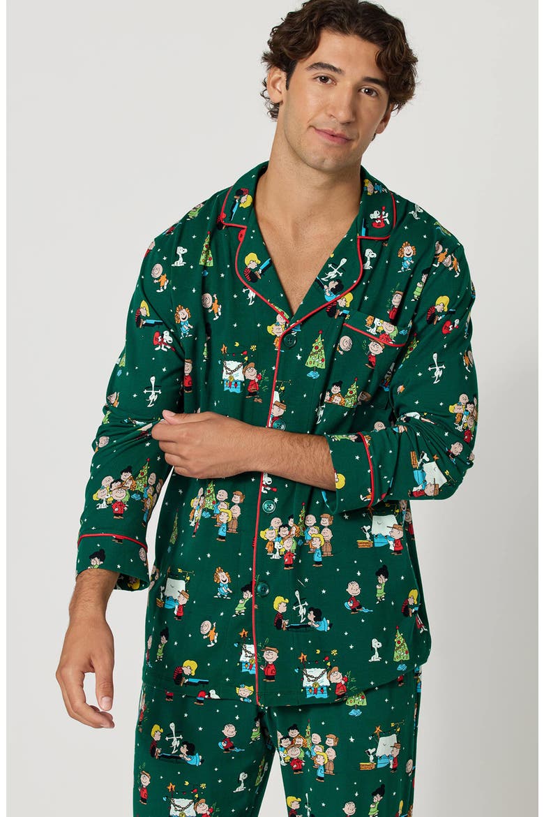 Peanuts Holiday Cotton Jersey Pajamas, Alternate, color, GOOD GRIEF ITS CHRISTMAS