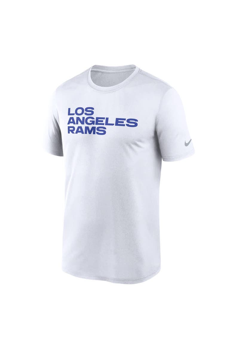 Men's Nike White Los Angeles Rams Primetime Legend Wordmark Performance T-Shirt, Alternate, color, White