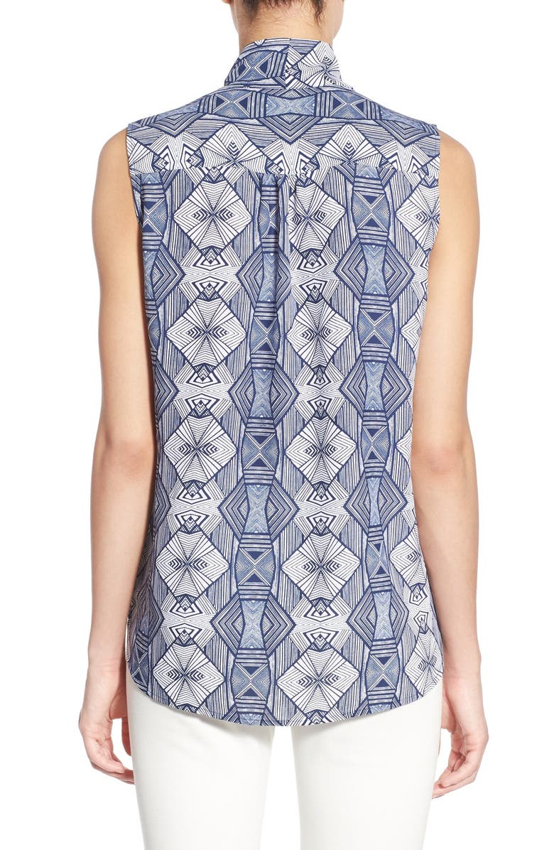 Pleione Sleeveless Faux Wrap Blouse, Alternate, color, 