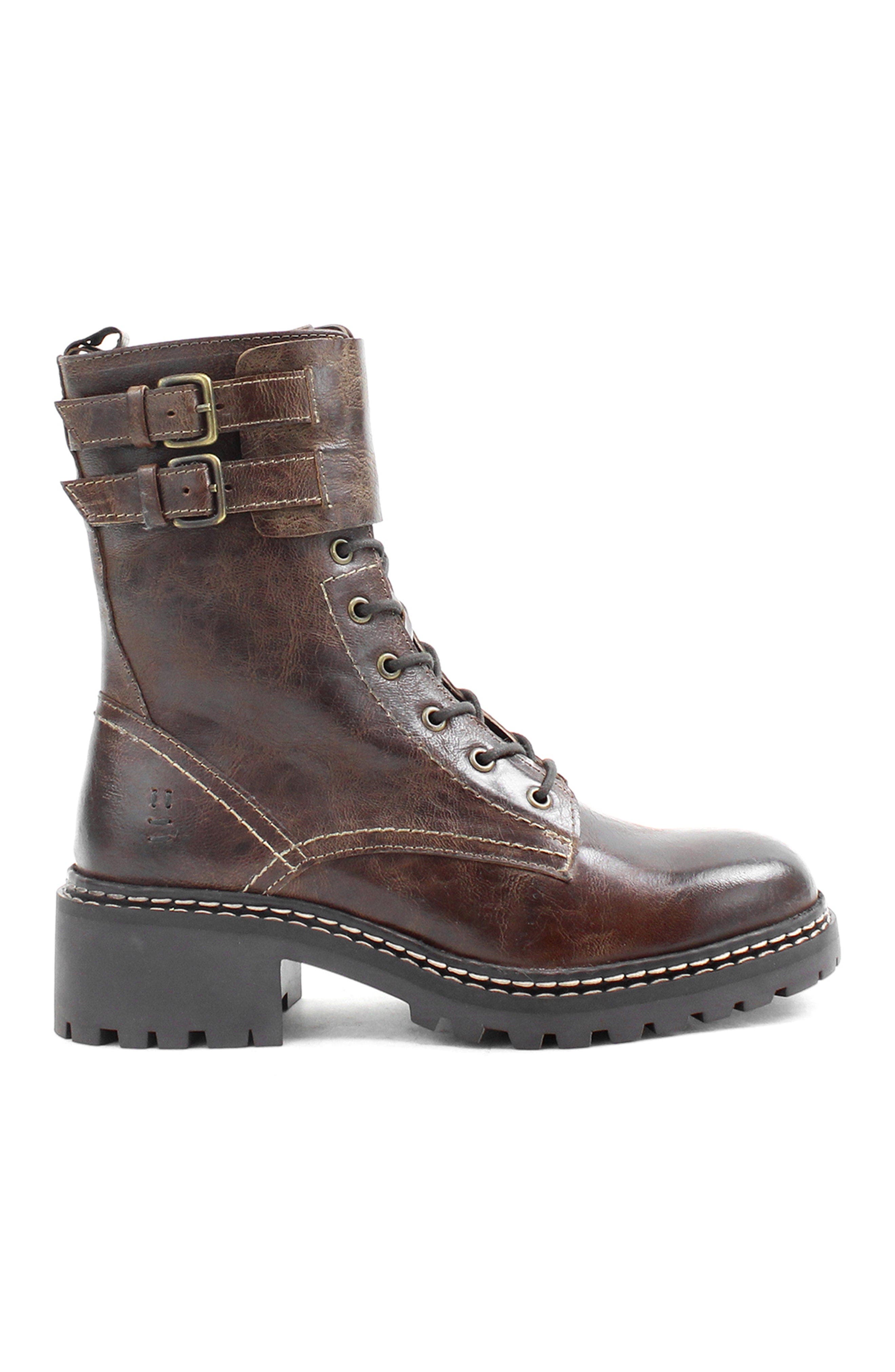 Noelia Ankle Boot, Alternate, color, Dark Brown Pullup