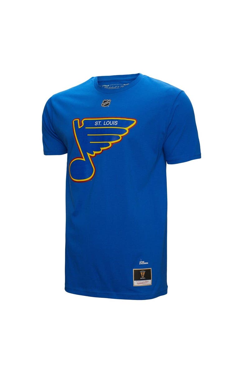 Mitchell & Ness Men's Mitchell & Ness Brett Hull Blue St. Louis Blues  Name & Number T-Shirt, Alternate, color, Blue