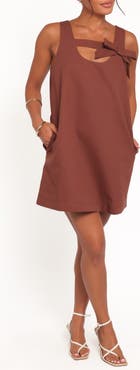 Petal & Pup Elyria Bow Cotton Shift Minidress