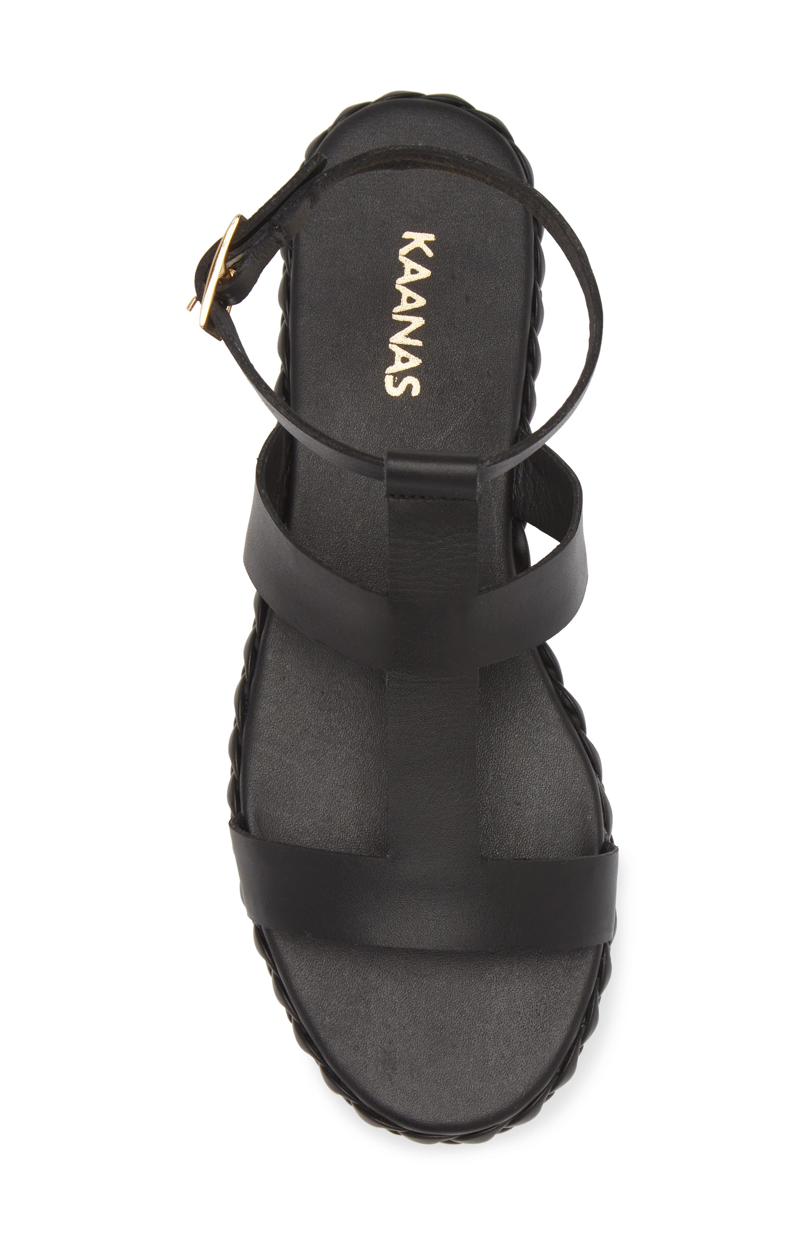 Kaanas Cedros Braid Detail Ankle Strap Sandal, Alternate, color, 