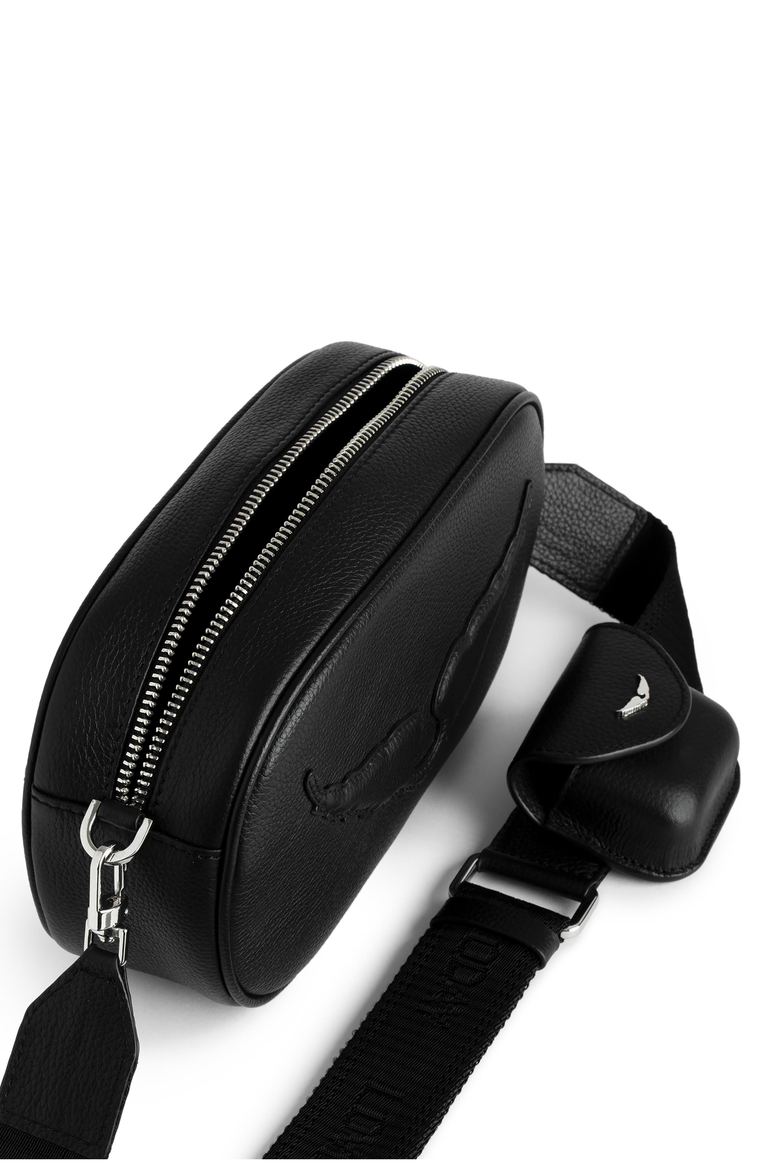 Zadig & Voltaire Rock With You Grained Leather Crossbody Bag, Alternate, color, 