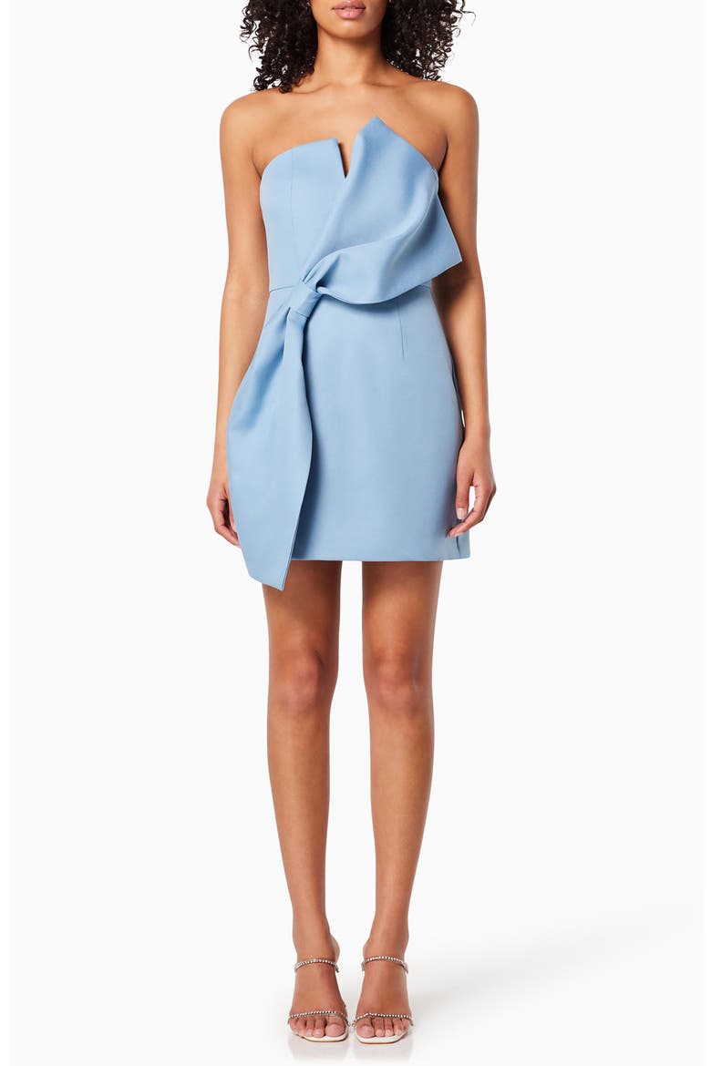 Zurich Strapless Minidress, Main, color, CORNFLOWER