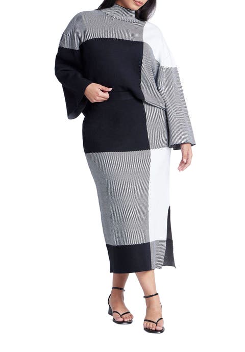 Intarsia Sweater Skirt (Plus Available)