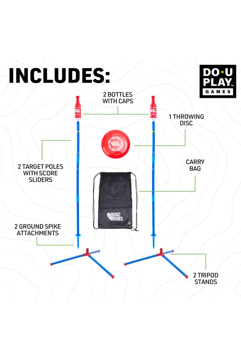Disc Duel Throwing Game, Tailgating Lawn Backyard Activity, Family, Alternate, color, Multicolored