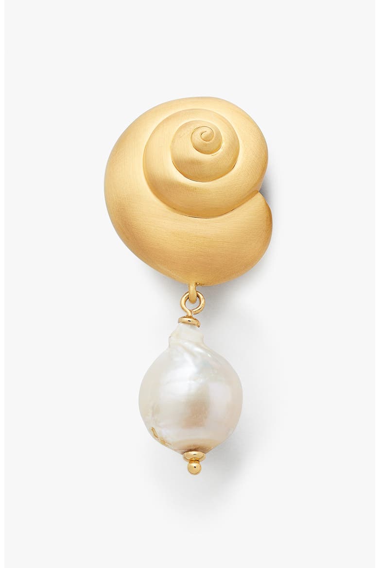 freshwater pearl drop earrings, Alternate, color, GOLD/ PEARL