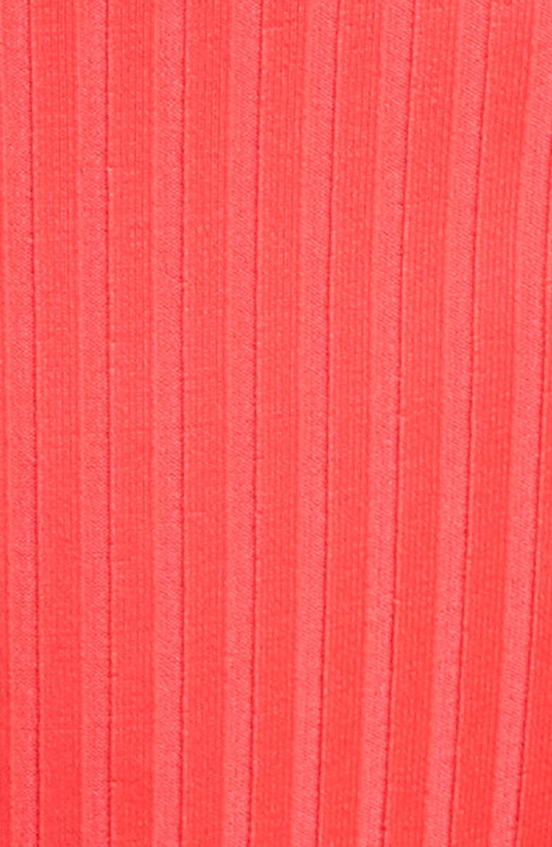 Vitamin A<sup>®</sup> Cosmo Ring Detail Rib Bikini Bottoms, Alternate, color, Coral Glow Ecorib