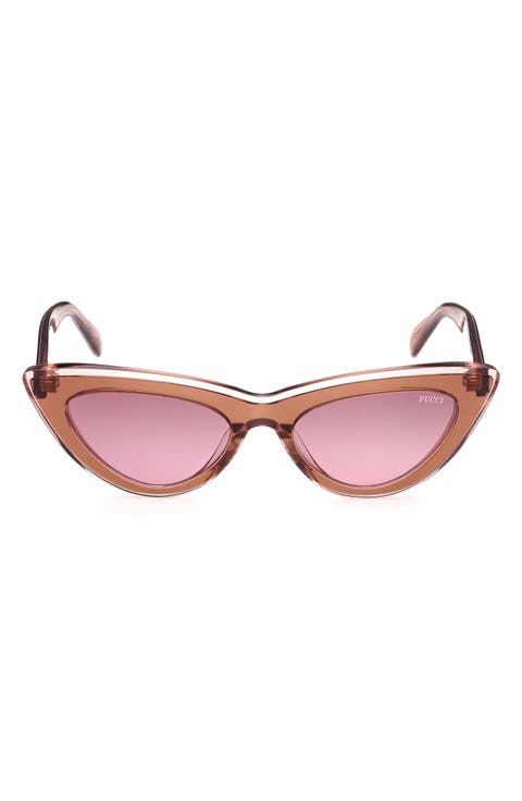 53mm Gradient Cat Eye Sunglasses