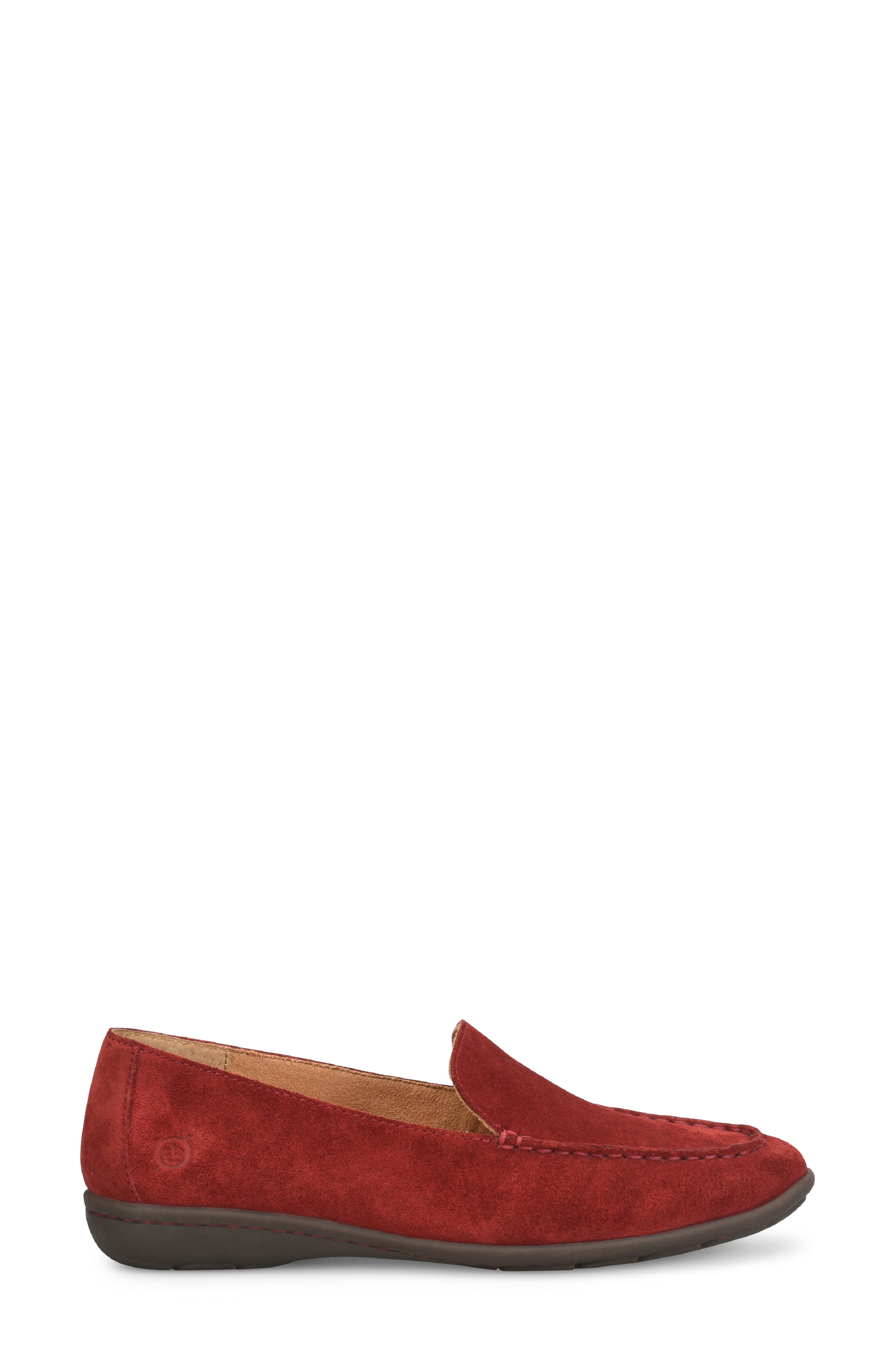 Fawn Loafer, Alternate, color, RED SUEDE