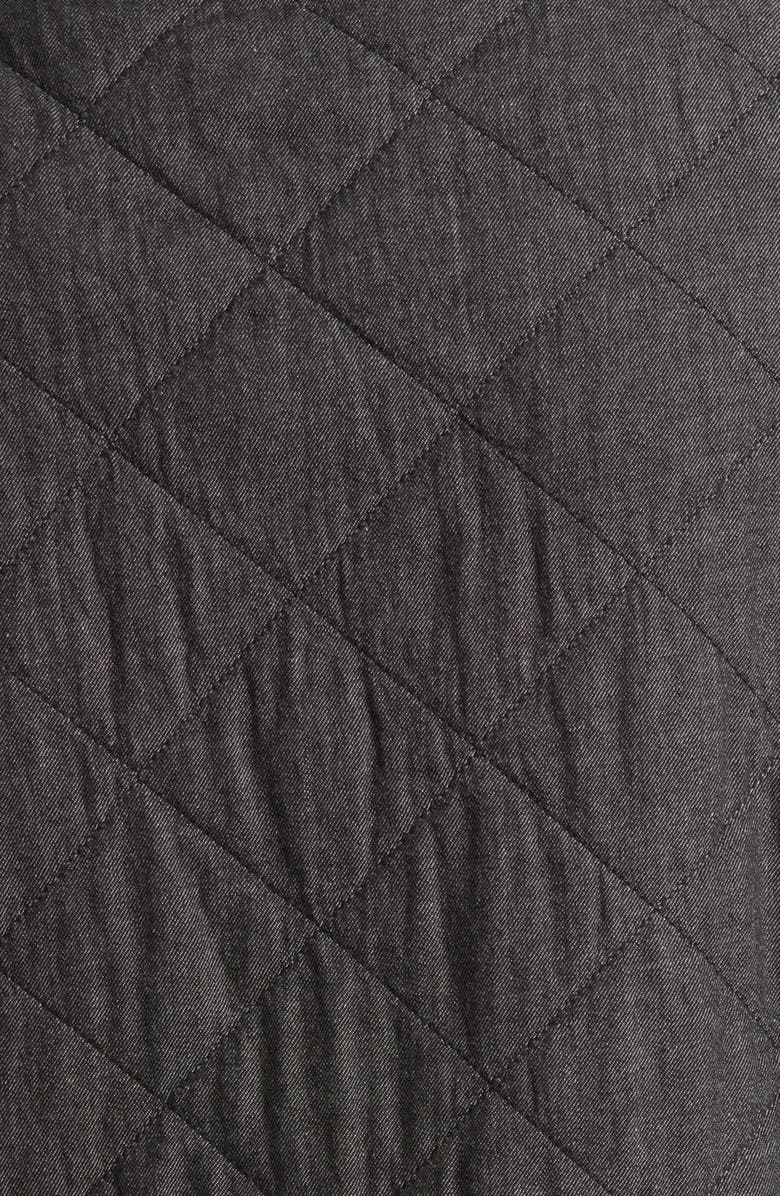 Eileen Fisher V-Neck Quilted Twill Organic Cotton Vest, Alternate, color, 