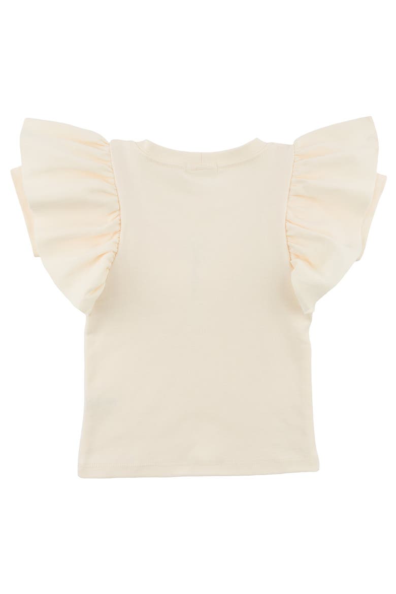 Butterfly Pink Terry with Gold Butterfly Tee, Alternate, color, Cream