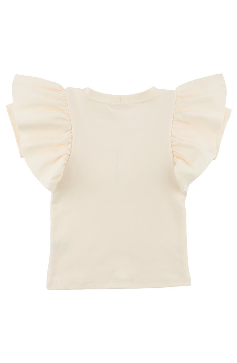 oh baby! Butterfly Pink Terry with Gold Butterfly Tee, Alternate, color, Cream