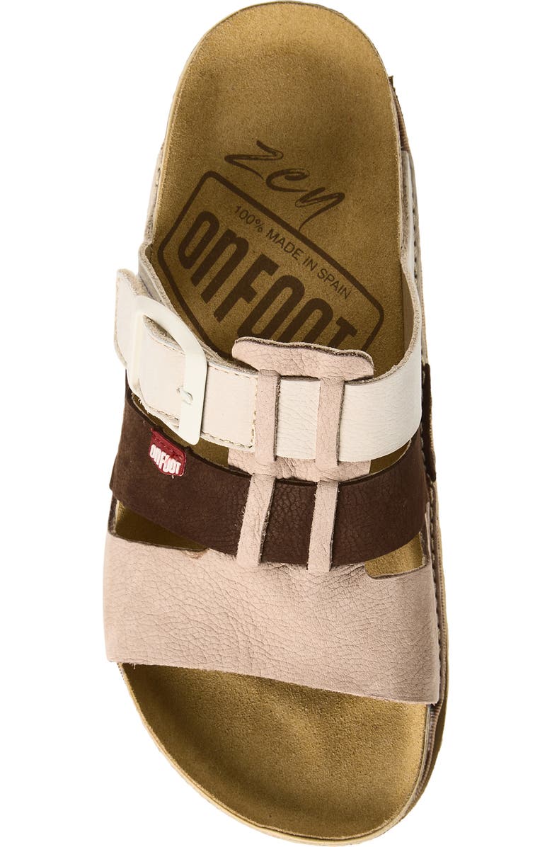 On Foot Naoshima Three-Strap Slide Sandal, Alternate, color, Khaki/ Bone