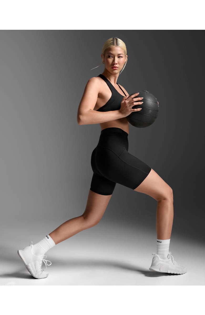 2XU Form Stash Hi-Rise Comp 6 Inch Shorts, Alternate, color, Black