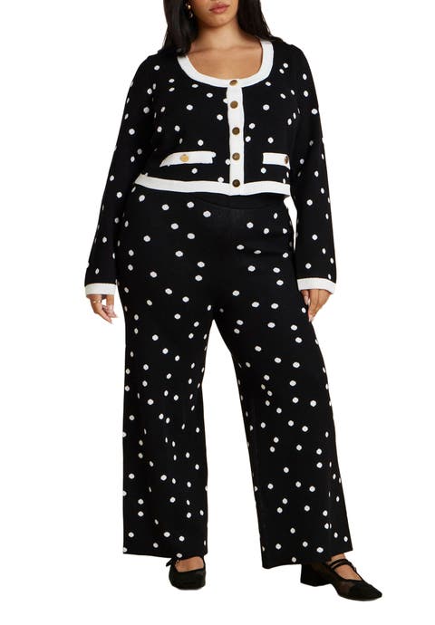 Polka Dot Intarsia Pant (Plus Available)