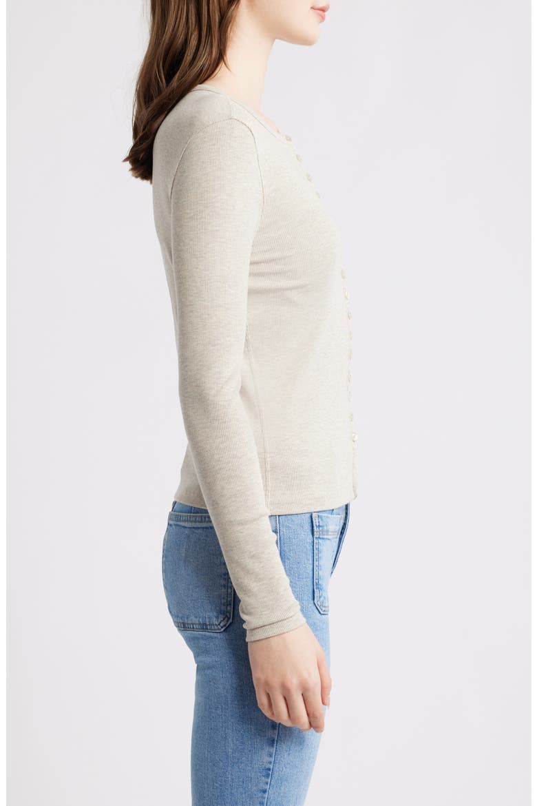 The Rib Splay Top, Alternate, color, OATMEAL HEATHER
