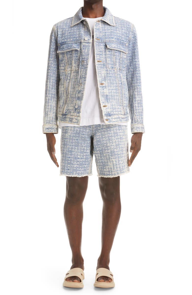 Givenchy Classic Fit 4G Jacquard Denim Jacket, Alternate, color,