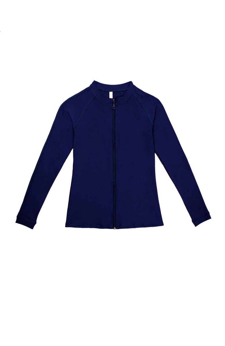 HELEN JON Beach Break Rash Guard UPF 50+, Alternate, color, Navy