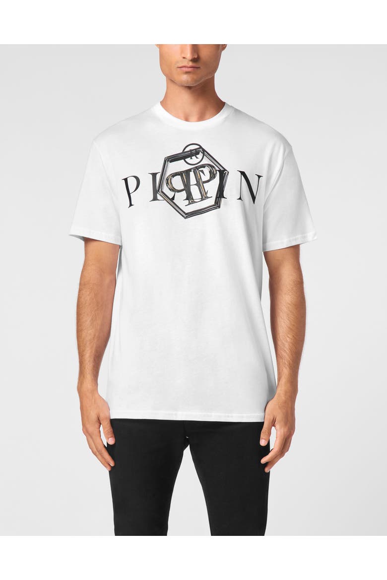 T-Shirt Round Neck Ss Philipp Plein Tm Luxe Men, Main, color, white