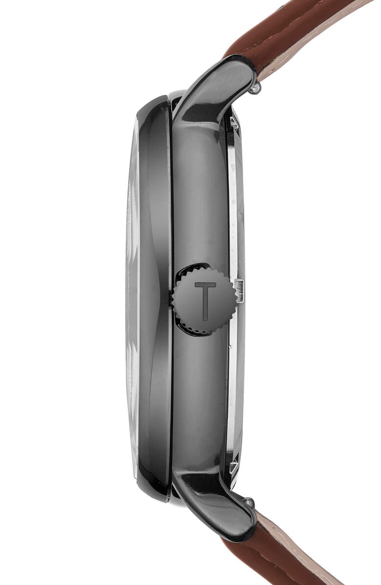 Ted Baker London Oscar Leather Strap Watch, 43mm, Alternate, color,