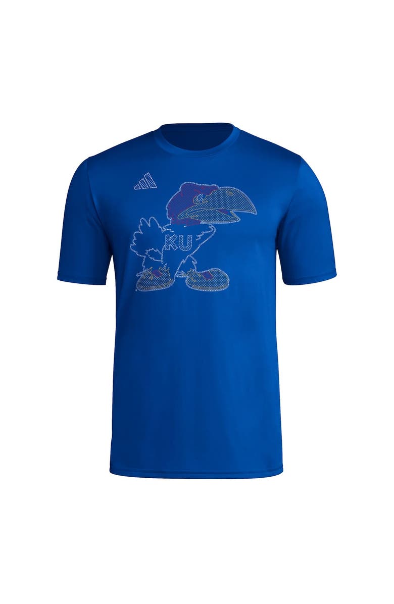 adidas Men's adidas Royal Kansas Jayhawks Locker Local Impression AEROREADY T-Shirt, Alternate, color, Royal