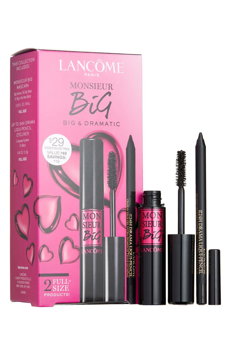 Lancôme Full Size Monsieur Big Mascara & Eyeliner Set USD $48 Value, Alternate, color,