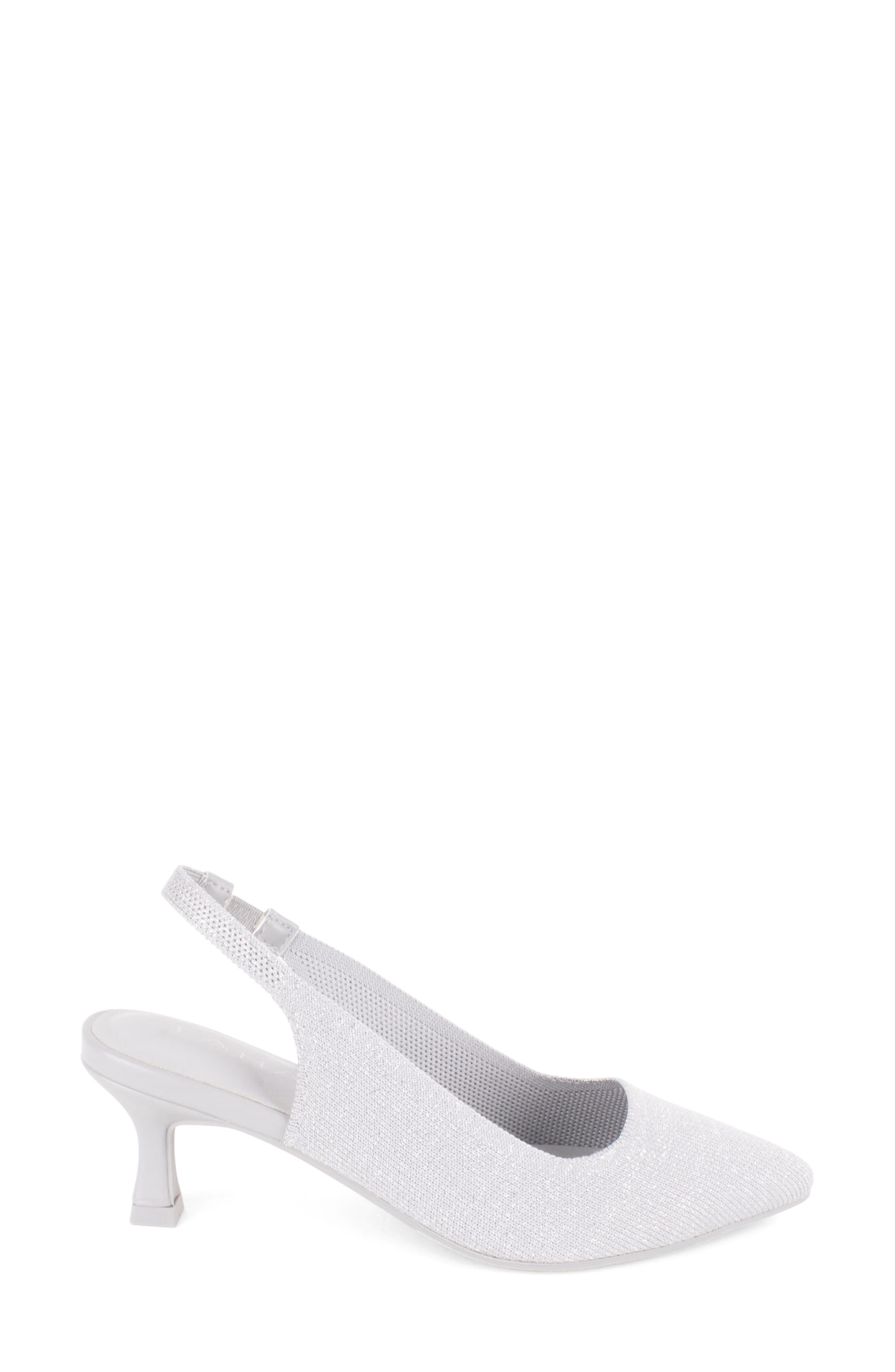 Zurich Slingback Pump, Alternate, color, GREY/ SILVER