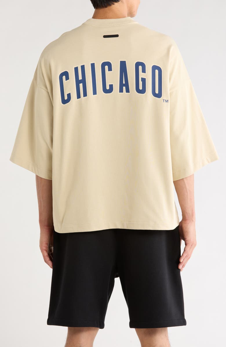 Fear of God Essentials x MLB Cubs Cotton Graphic T-Shirt, Alternate, color, Sandstone