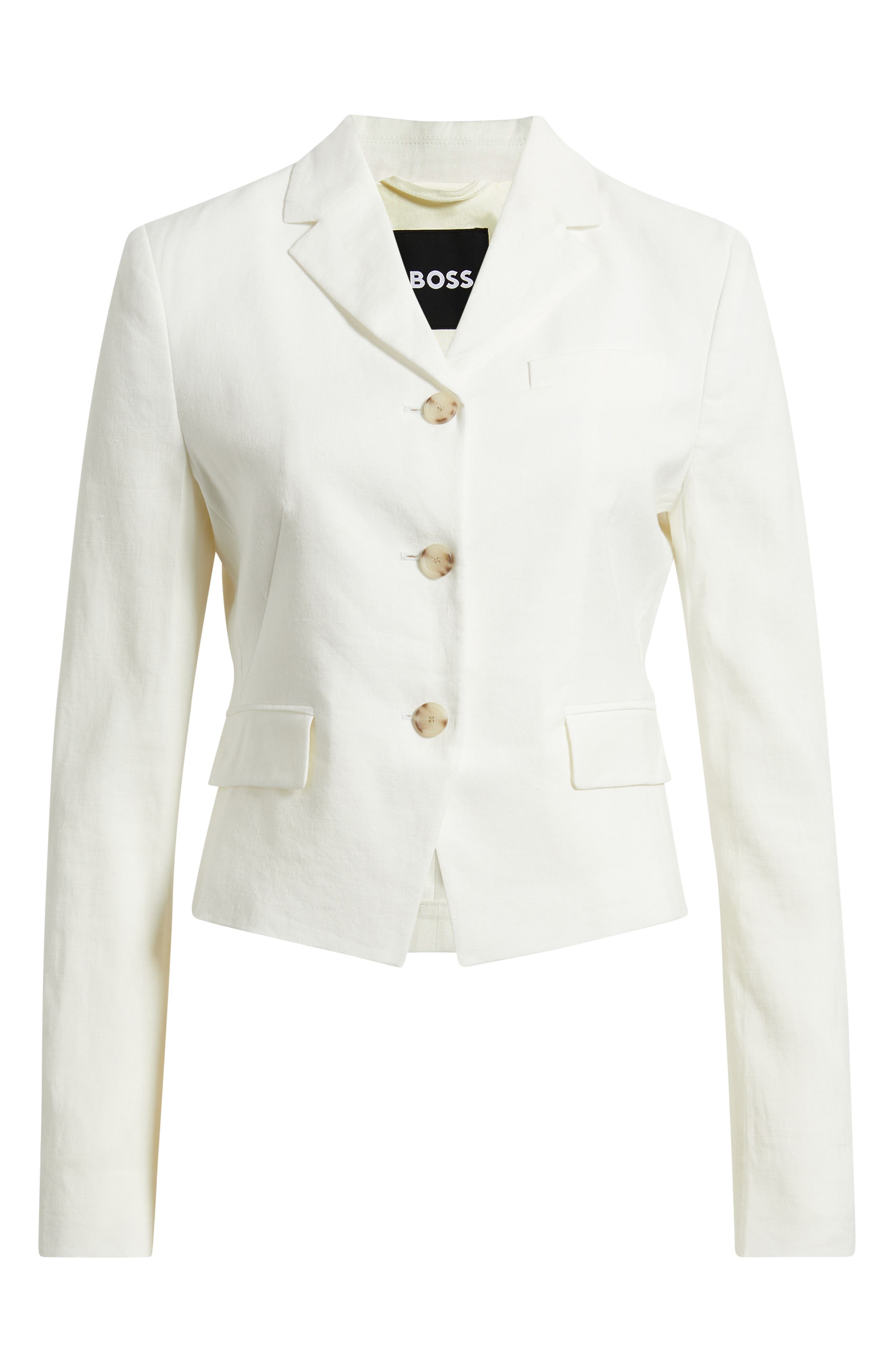 Женские BOSS Jori Linen Blend Jacket — фото 6
