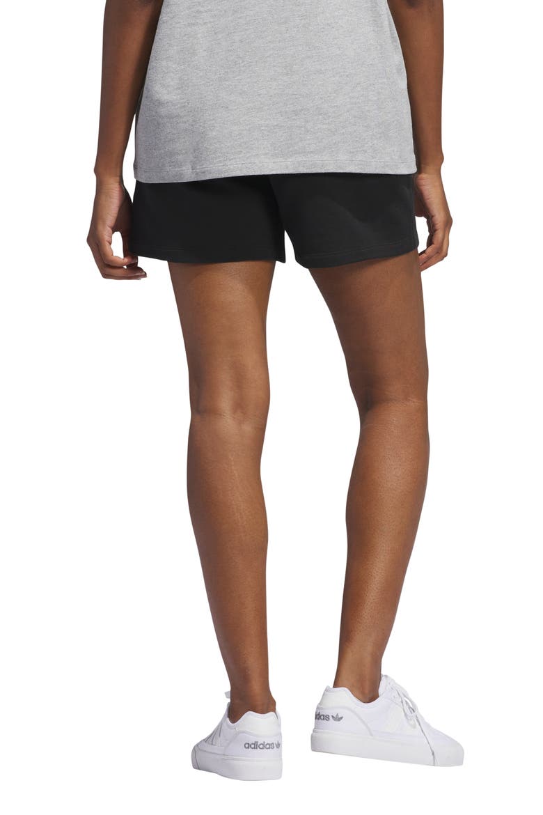 Essentials Trefoil Logo Shorts, Alternate, color, BLACK