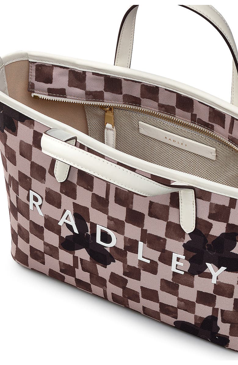 Radley Southwell Gardens - Check Medium Open Top Satchel Bag, Alternate, color, Stone