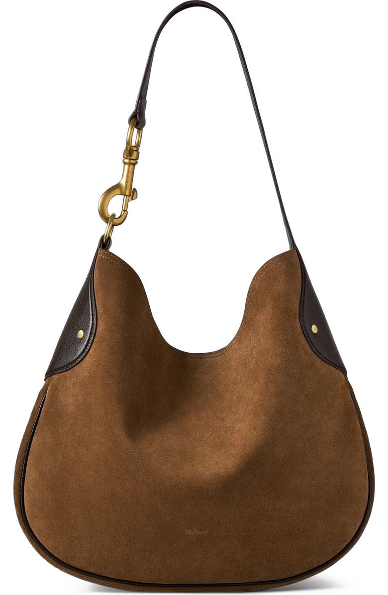 Mulberry Hackney Suede Shoulder Bag, Main, color,