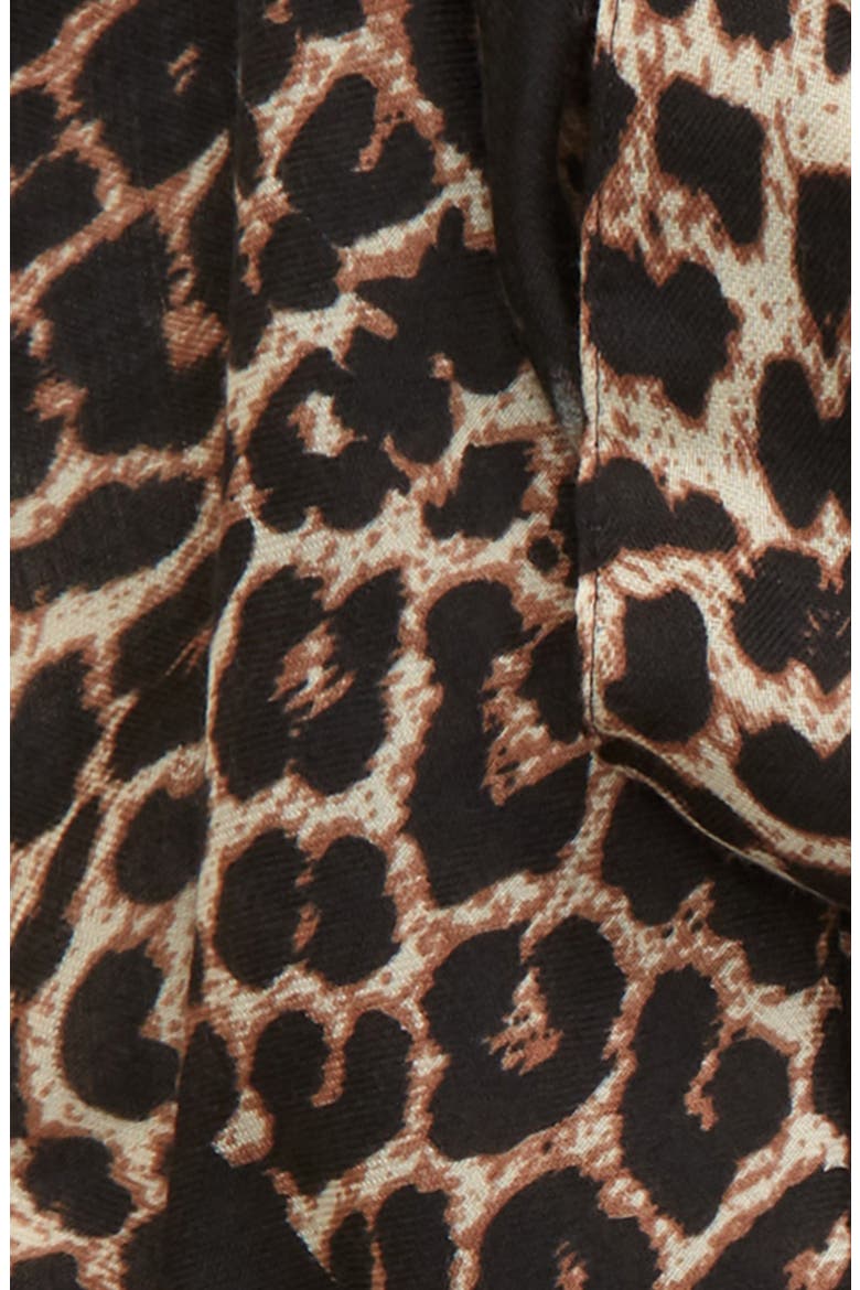 Leopard Print Scarf, Alternate, color, BROWN MULTI
