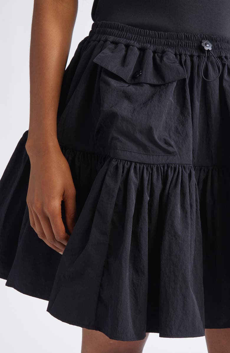 Cecilie Bahnsen Blair Recycled Taffeta Cargo Skirt, Alternate, color, Black
