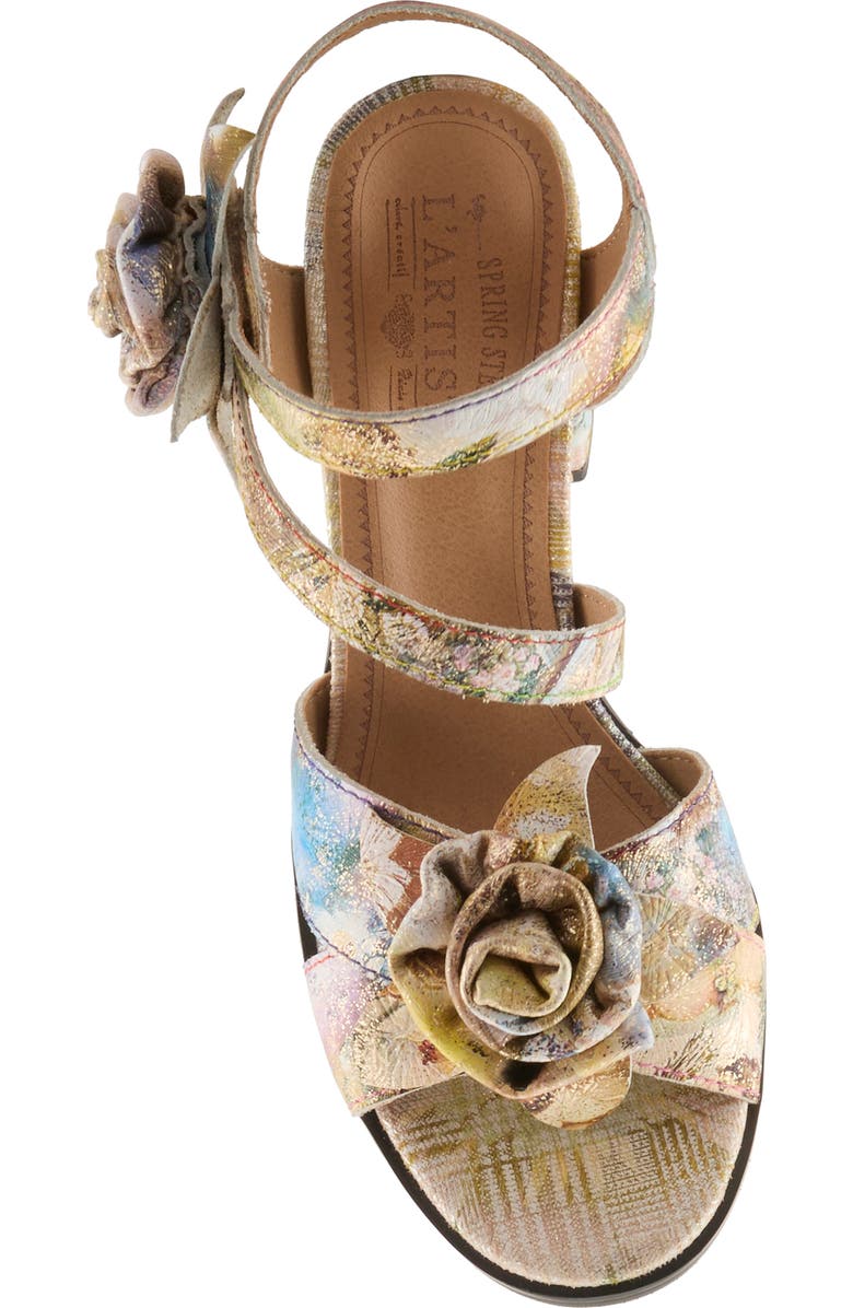 L'Artiste by Spring Step Flowerpower Sandal, Alternate, color, Yellow Multi