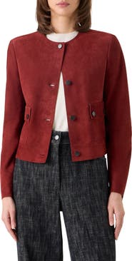 Akris punto Boxy Suede Jacket