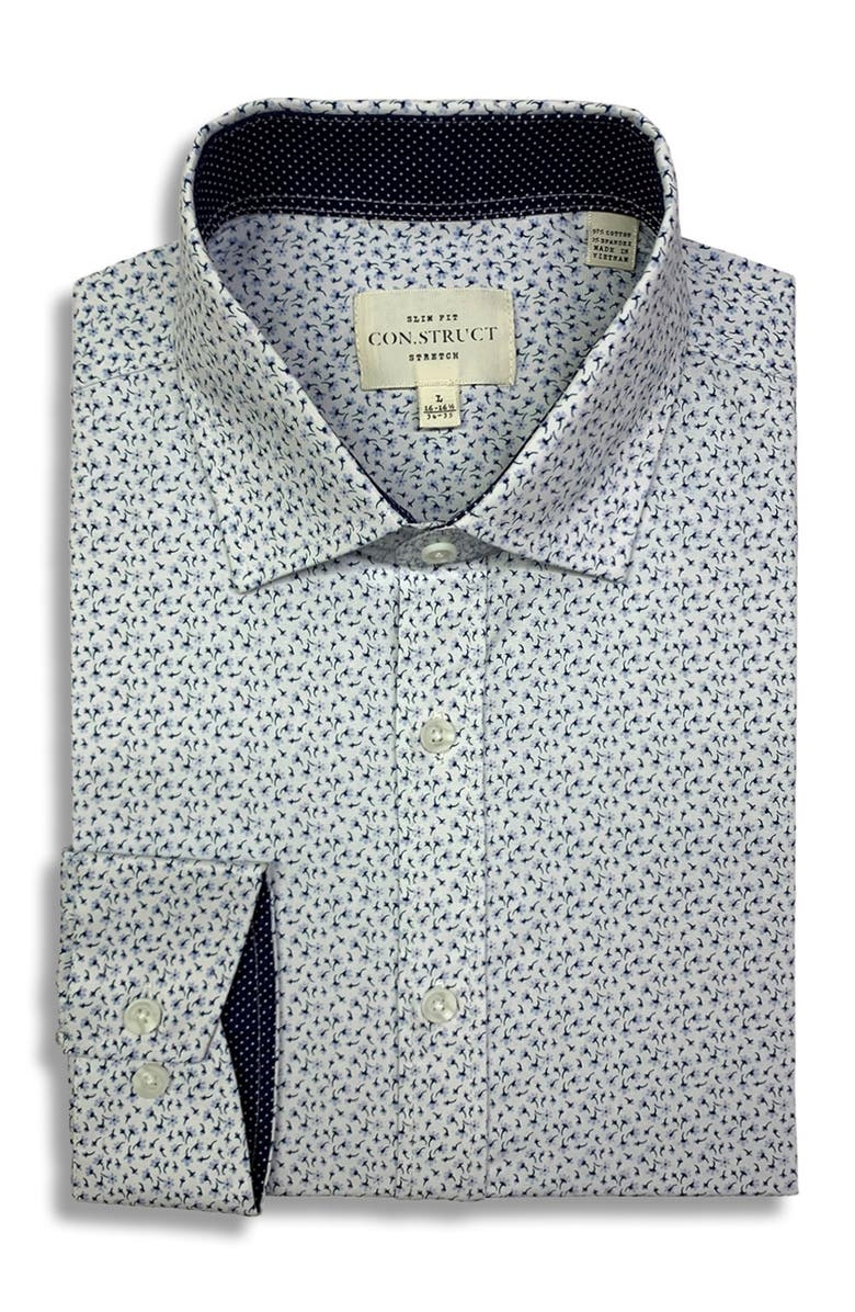 CONSTRUCT Mini Floral Print Slim Fit Dress Shirt, Alternate, color,
