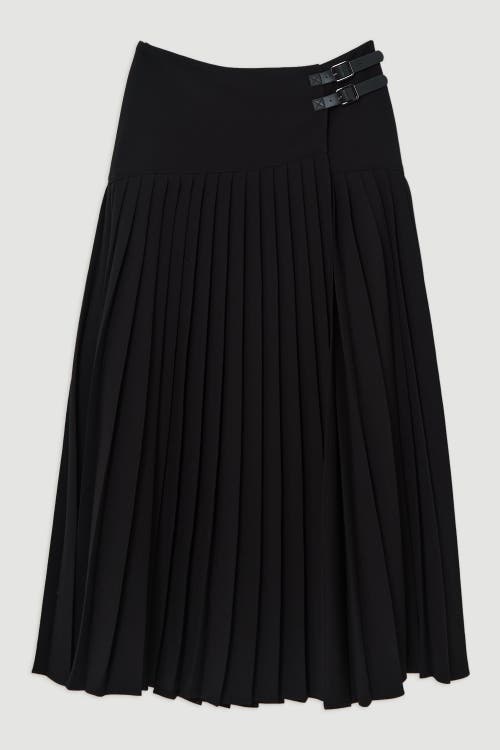 Karen Millen Buckle Detailed Maxi Skirt In Black