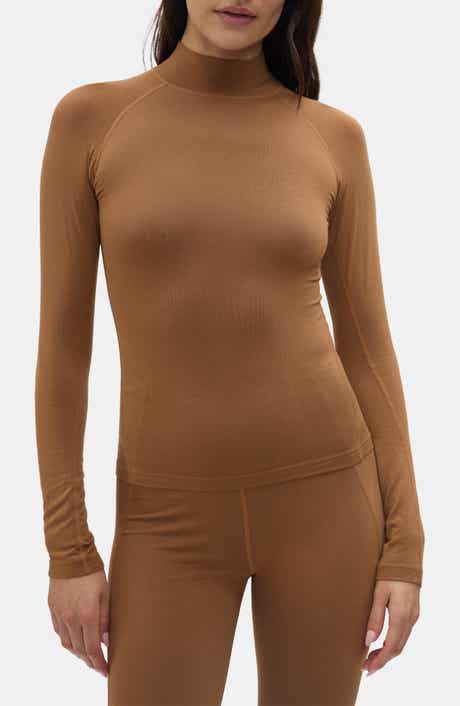Halfdays Clare Mock Neck Base Layer Top