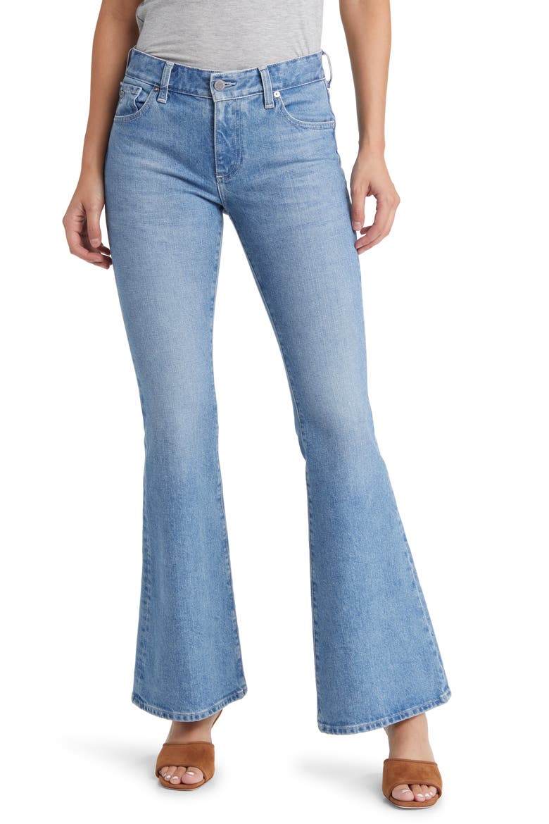 Angeline Mid Rise Flare Jeans, Main, color, UPPER WEST