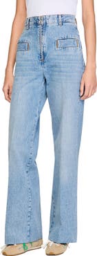 SANDRO Wide-leg jeans