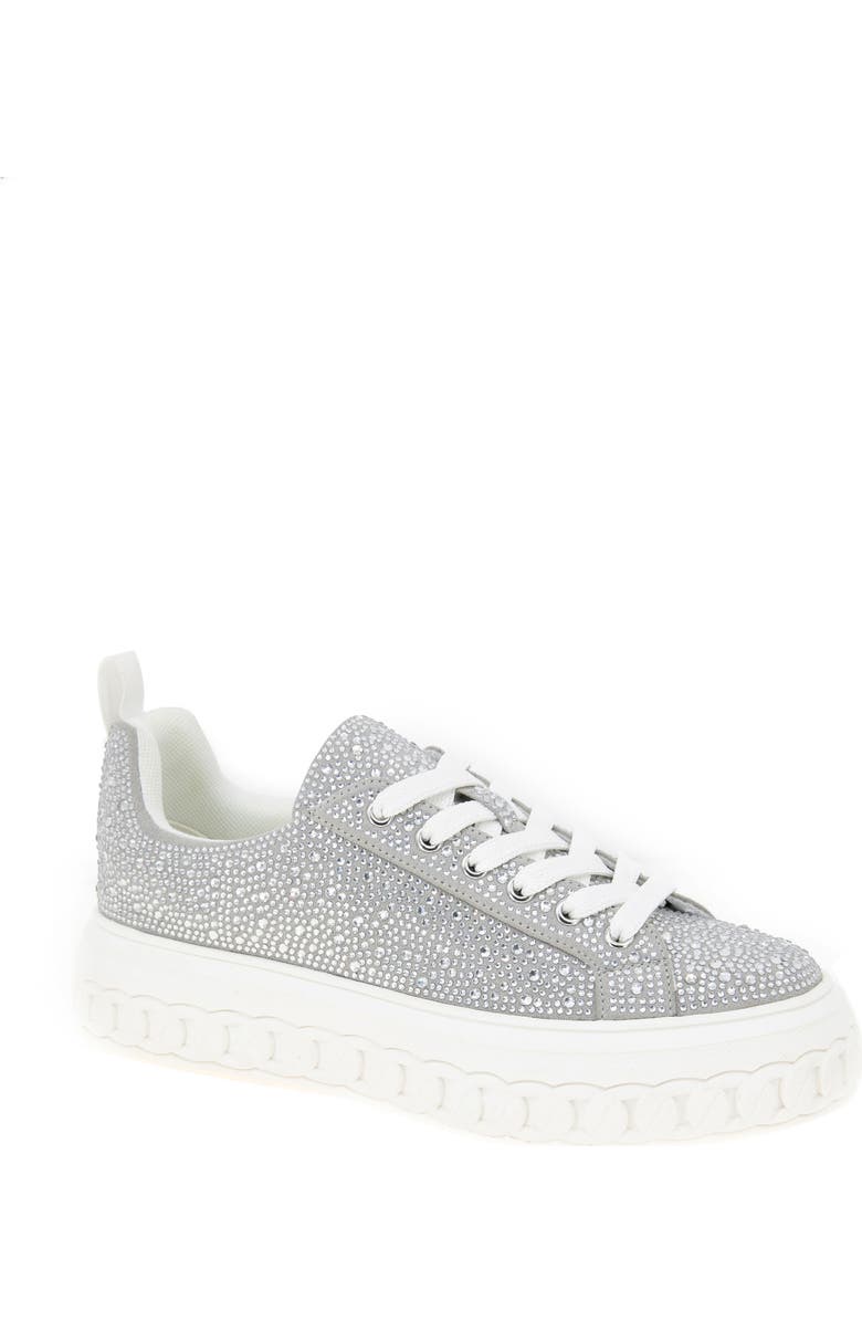 BCBGeneration Riso Platform Sneaker, Main, color, Silver Rhinestones