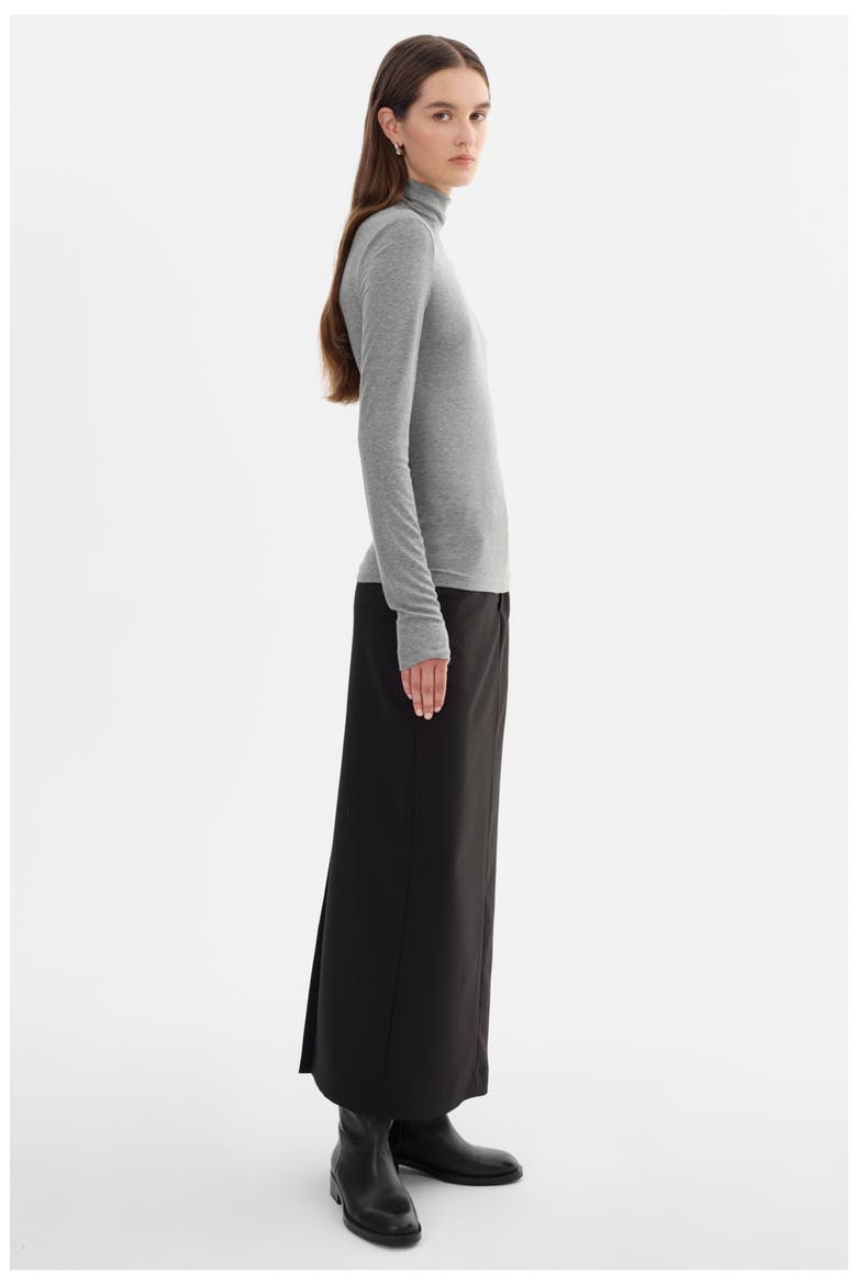 Sadie | Long Sleeve Mockneck Top, Alternate, color, Heather Grey