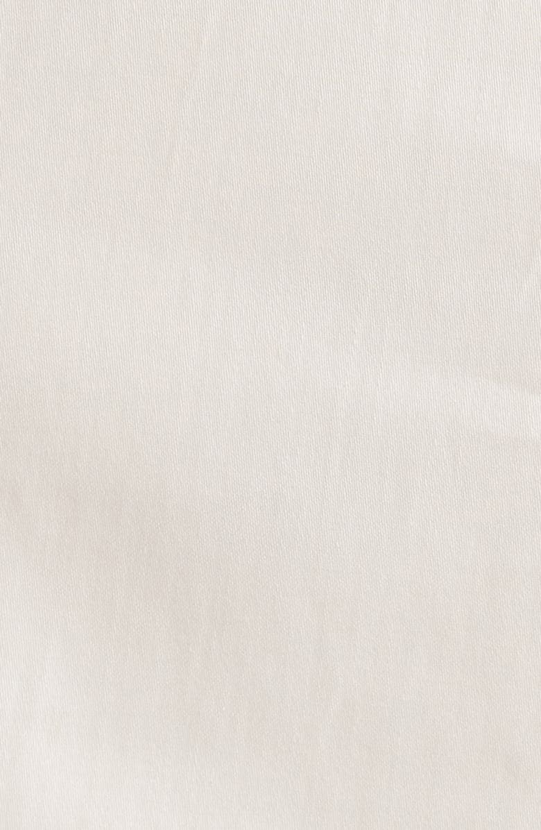 Anne Klein Belted Elbow Sleeve Stretch Cotton Sateen Shirtdress, Alternate, color, White Dove