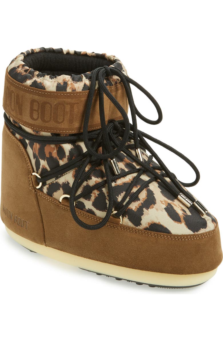 Moon Boot<sup>®</sup> Icon Low Leopard Print Boot, Main, color,