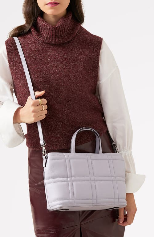 Radley Sunny Dene Small Zip Quilted Leather Satchel In Purple