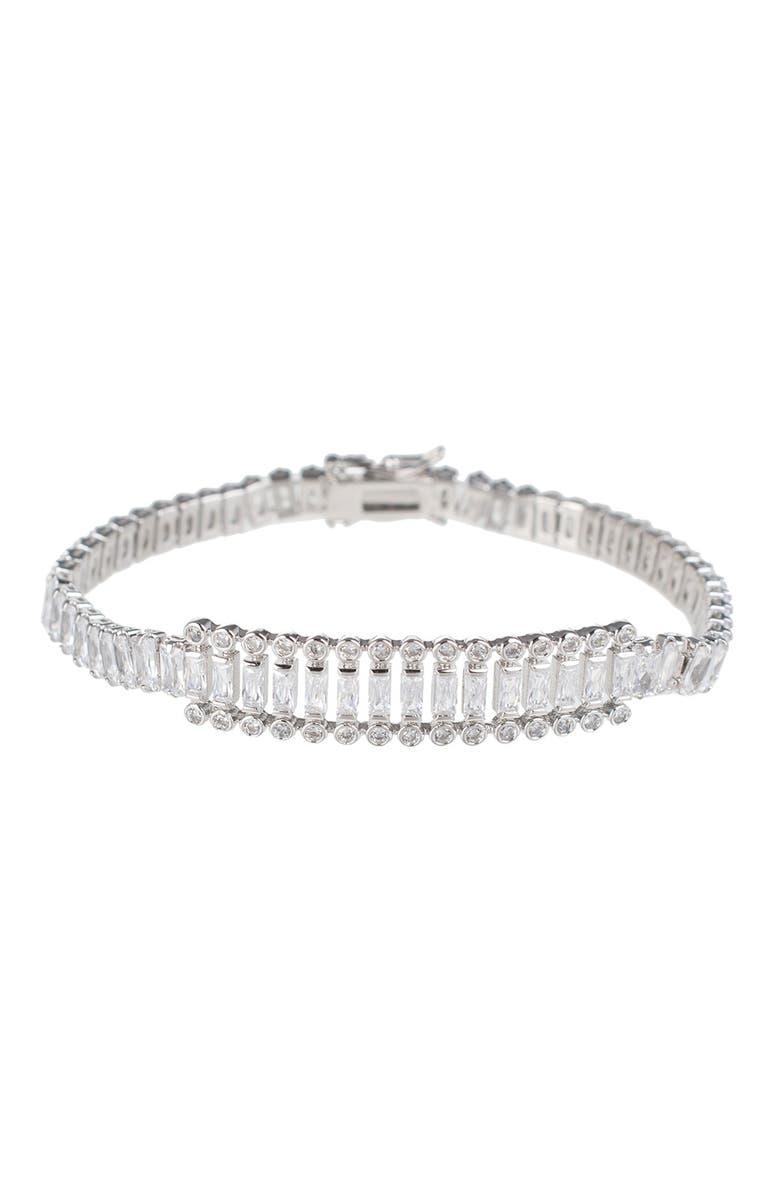 CZ by Kenneth Jay Lane Baguette CZ Bracelet, Main, color,